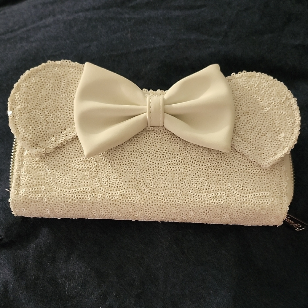 Disney Cream Sequin Clutch
